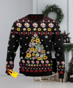 Hippie Sunflower Flower Of Life Christmas Ugly Sweater 3D