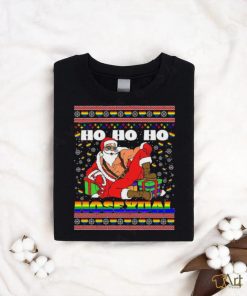 Ho Ho Ho Santa Homosexual Christmas Ugly Shirt