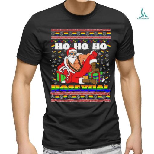 Ho Ho Ho Santa Homosexual Christmas Ugly Shirt