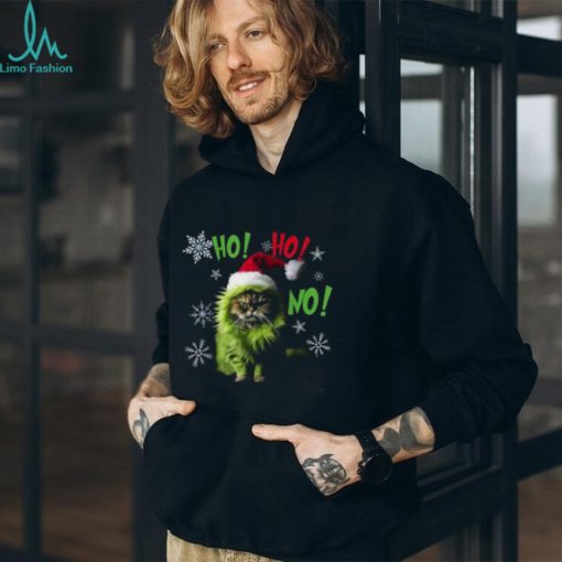 Ho Ho No Funny Bad Cat Christmas Shirt