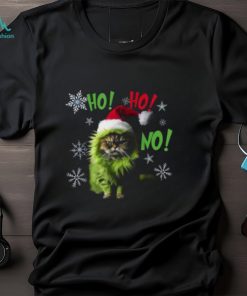 Ho Ho No Funny Bad Cat Christmas Shirt