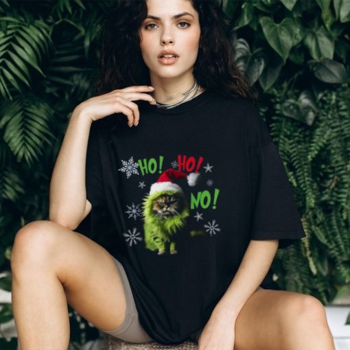Ho Ho No Funny Bad Cat Christmas Shirt
