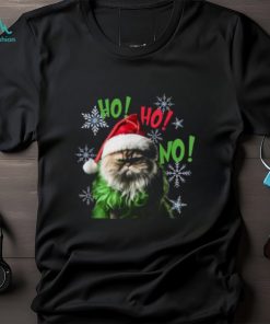 Ho Ho No Funny Bad Cat Funny Xmas Shirt