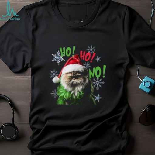 Ho Ho No Funny Bad Cat Funny Xmas Shirt