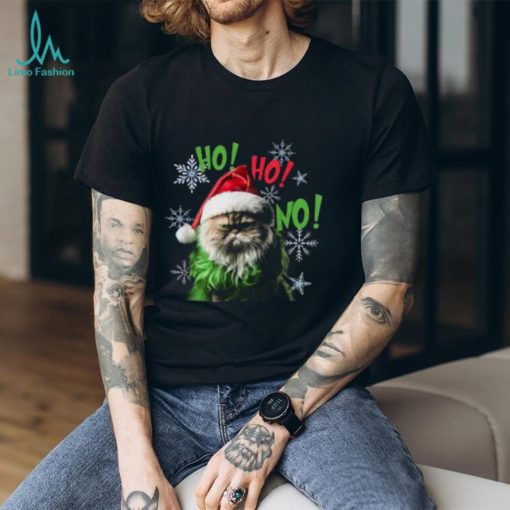 Ho Ho No Funny Bad Cat Funny Xmas Shirt