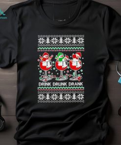 Holiday Spirits Drink Drank Drunk Snowmen Ugly Christmas Shirt