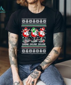 Holiday Spirits Drink Drank Drunk Snowmen Ugly Christmas Shirt