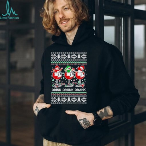 Holiday Spirits Drink Drank Drunk Snowmen Ugly Christmas Shirt