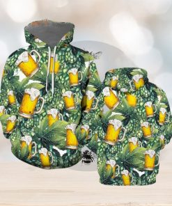 Hops And Craft Beer 3d All Over Print Hoodie