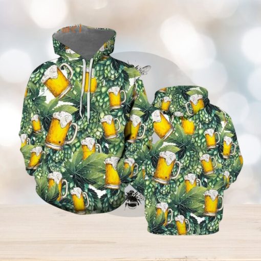 Hops And Craft Beer 3d All Over Print Hoodie