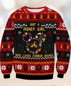 Horror Disney Girl Horror Ugly Christmas Sweater Xmas 3D Printed Christmas Sweater Gift