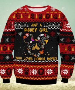 Horror Disney Girl Horror Ugly Christmas Sweater Xmas 3D Printed Christmas Sweater Gift