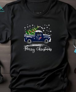 Houston Texans Car With Christmas Tree Merry Christmas Shirt