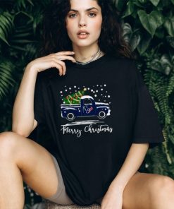 Houston Texans Car With Christmas Tree Merry Christmas Shirt