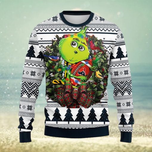 Houston Texans Grinch Hug Christmas Ugly Sweater