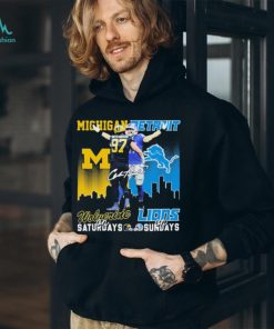 Hutchinson Michigan Wolverines On Saturdays Detroit Lions On Sundays Signatures Shirt, hoodie, sweater, long sleeve and tank top Hutchinson Michigan Wolverines On Saturdays Detroit Lions On Sundays Signatures Shirt