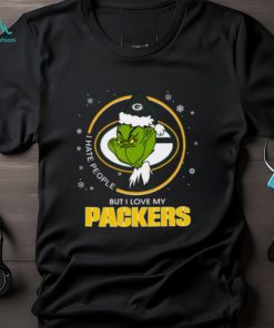 I Hate People But I Love My Green Bay Packers Grinch Shirt