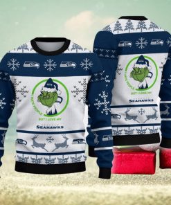 I Hate People But I Love Seattle Seahawks Design Ugly Christmas Sweater