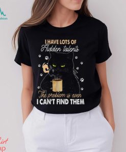 I Have Lots Of Hidden Talents Can't Find Them Funny Black Cat Classic T Shirt