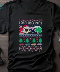 I Love Boston Sports Love Ugly Christmas Shirt
