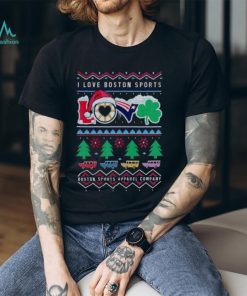 I Love Boston Sports Love Ugly Christmas Shirt