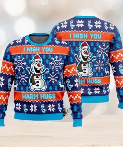 I Wish You Warm Hugs Ugly Christmas Sweater Snowman Santa Hat Gift For Men Women Winter