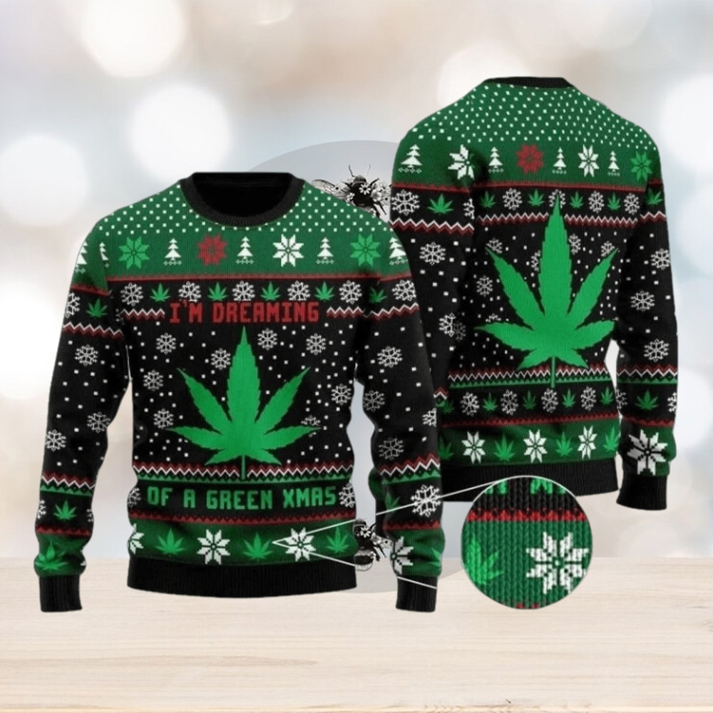 Marijuana top christmas sweater