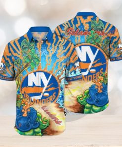 Ice Cold Drink Theme New York Islanders Hawaiian Shirt