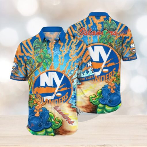 Ice Cold Drink Theme New York Islanders Hawaiian Shirt