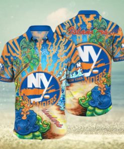 Ice Cold Drink Theme New York Islanders Hawaiian Shirt