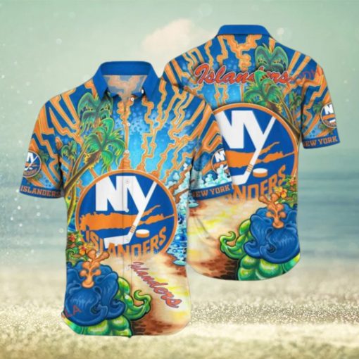 Ice Cold Drink Theme New York Islanders Hawaiian Shirt