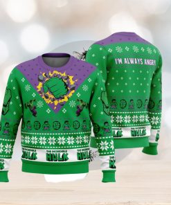 I’m Always Angry The Incredible Hulk Marvel Ugly Christmas Sweater