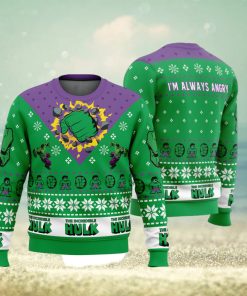 I’m Always Angry The Incredible Hulk Marvel Ugly Christmas Sweater