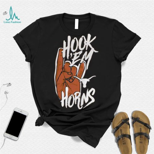 Image One Adult Texas Longhorns Burnt Hook ‘Em Horns T Shirt