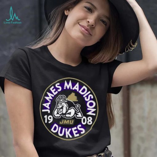 Image One James Madison Dukes Black Mascot Circle T Shirt