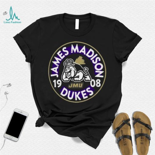 Image One James Madison Dukes Black Mascot Circle T Shirt