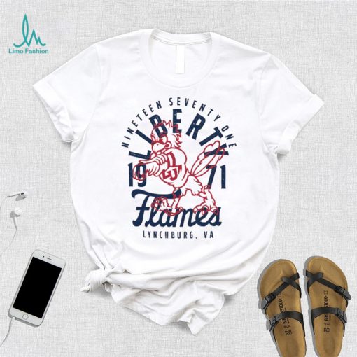 Image One Liberty Flames Ivory Mascot Overlay T Shirt