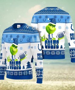 Indianapolis Colts Grinch Ugly Christmas Sweater Xmas 3D Printed Christmas Sweater Gift