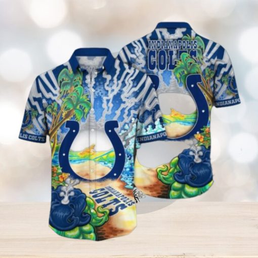 Indianapolis Colts NFL Flower Hawaiian Shirt, Colts Gifts