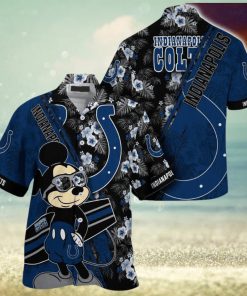 Indianapolis Colts NFL Summer Hawaii Shirt Mickey And Floral Pattern For Sports Fans