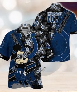 Indianapolis Colts NFL Summer Hawaii Shirt Mickey And Floral Pattern For Sports Fans