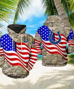 Indianapolis Colts NFL US Flag Camo Veteran Team 3D Printed Hoodie