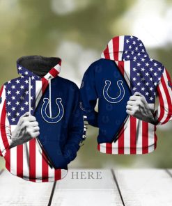 Indianapolis Colts NFL US Flag Team 3D Printed Hoodie Ver 1