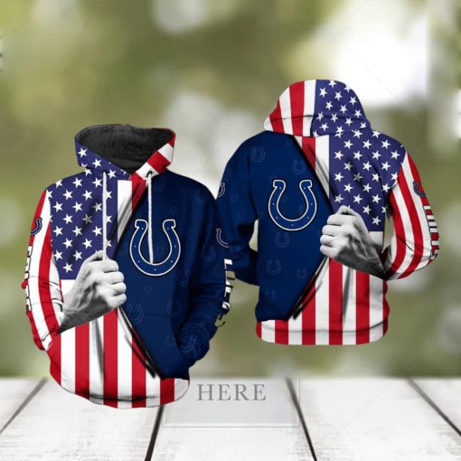 Indianapolis Colts NFL US Flag Team 3D Printed Hoodie Ver 1