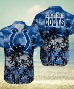 Indianapolis Colts Palm Tree Design NFL Hawaiian Shirt, Colts Gifts