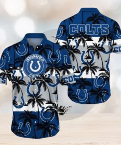 Indianapolis Colts Palm Tree Pattern Hawaiian shirt, Indianapolis Colts Fan Shirt for Sale
