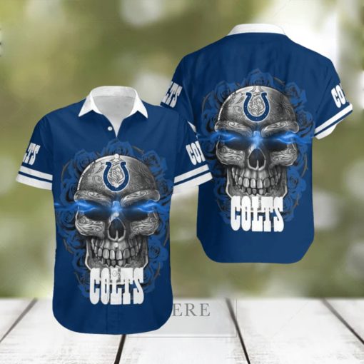 Indianapolis Colts Skull 3D Hawaiian Shirt Summer Collection