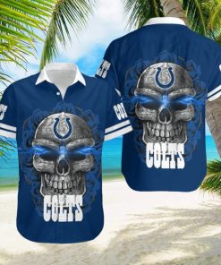 Indianapolis Colts Skull 3D Hawaiian Shirt Summer Collection