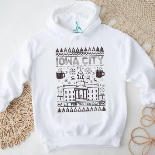Iowa City Lit For The Holidays  Christmas Raygun Shirt
