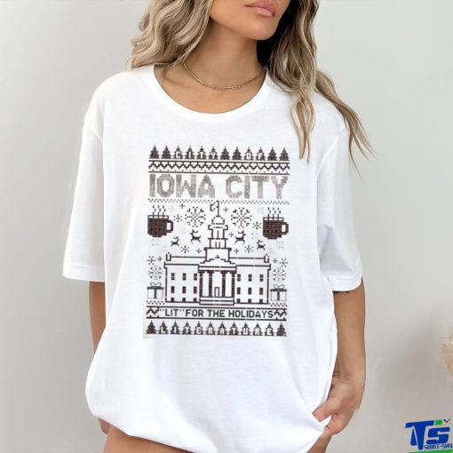 Iowa City Lit For The Holidays  Christmas Raygun Shirt